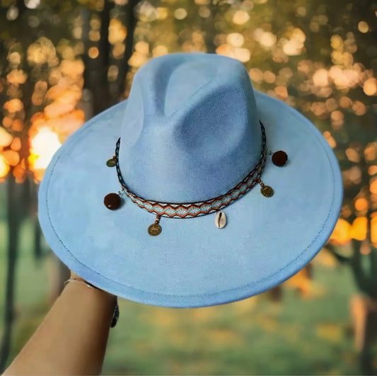 Soho Suede wide brim Fedora-0