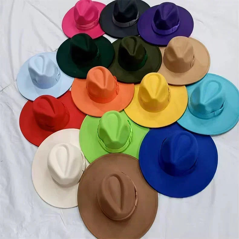 Luxury  Bow Tie Fedora Hat -Button-me-up- Red-2