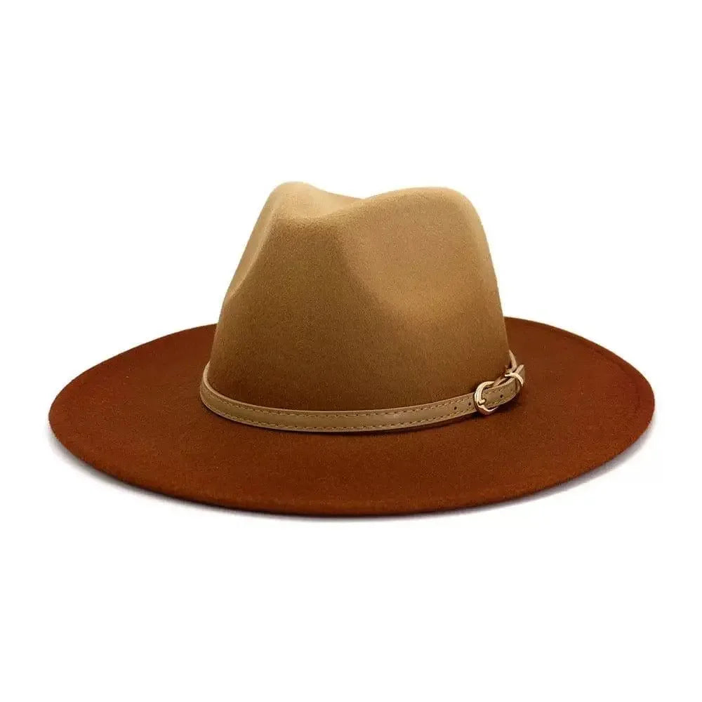 Wide Brim Gradient Fedora-3