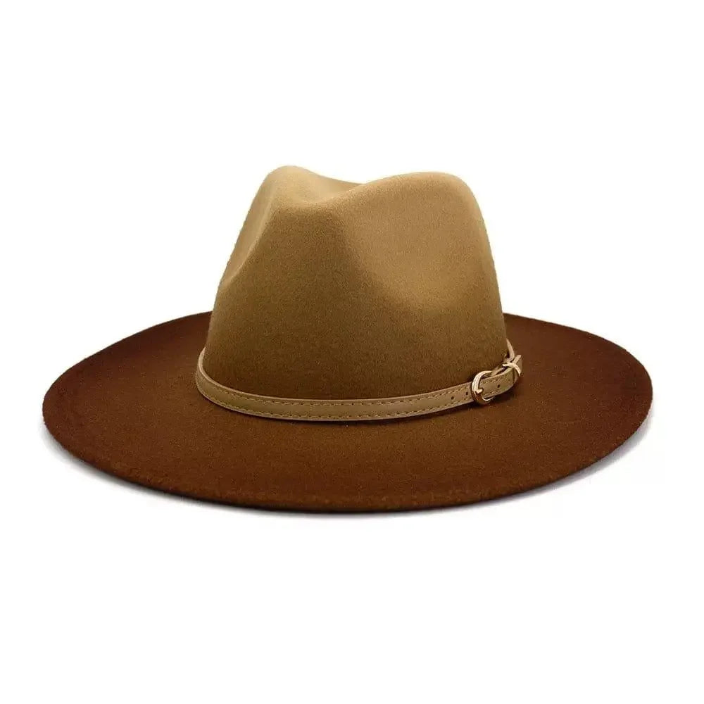 Wide Brim Gradient Fedora-2
